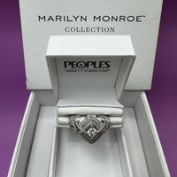  Marilyn Monroe Collection 0.95 CTTW. Princess-Cut Diamond Vintage-Style Ring