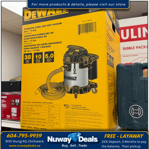 Dewalt Shop Vac  10Gal. 38 Liters. 5.0HP New in Box